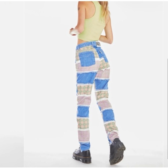 NWT The Ragged Priest Vision Patchwork High Rise Jeans - Picture 5 of 16